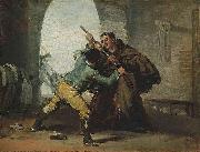 Francisco de Goya Friar Pedro Wrests the Gun from El Maragato oil painting reproduction